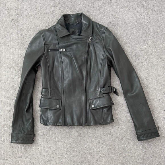 Banana Republic Leather Moto Jacket - Picture 1 of 13